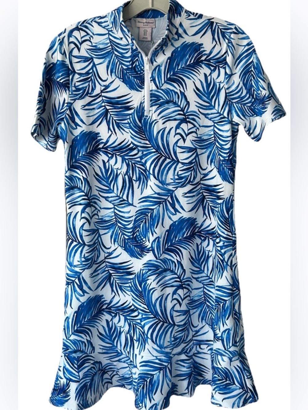 Tommy Bahama Golf Dress Small NWT UPF 50 Moisture Wicking Blue Palm Print - Picture 3 of 8